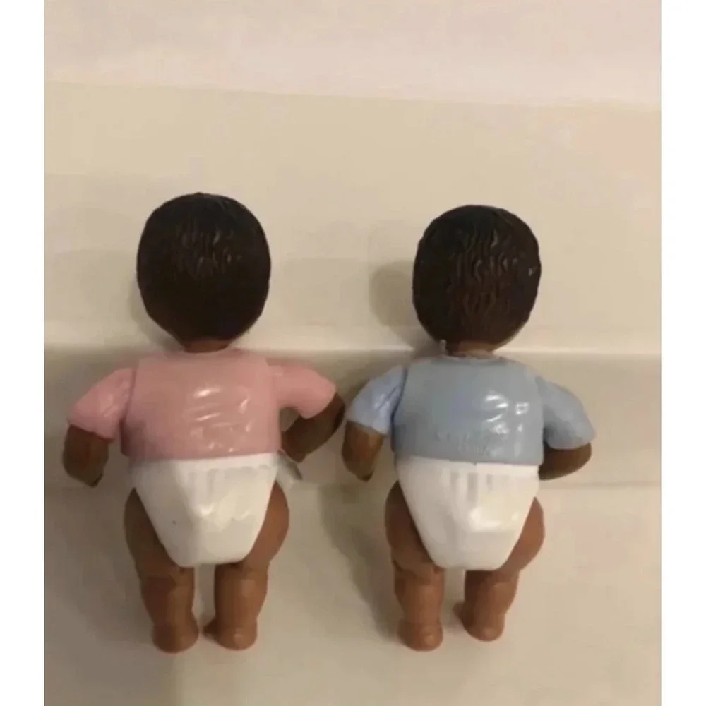 Vintage 1998 Fisher-Price Loving Family AA Dollhouse Twin Babies